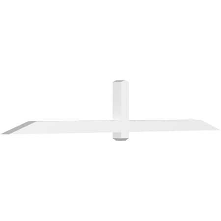 Ekena Millwork Eugene Architectural Grade PVC Gable Bracket, 108"W x 18"H x 4"D x 4"F, 4/12 Pitch GBP108X18X0404EUG00
